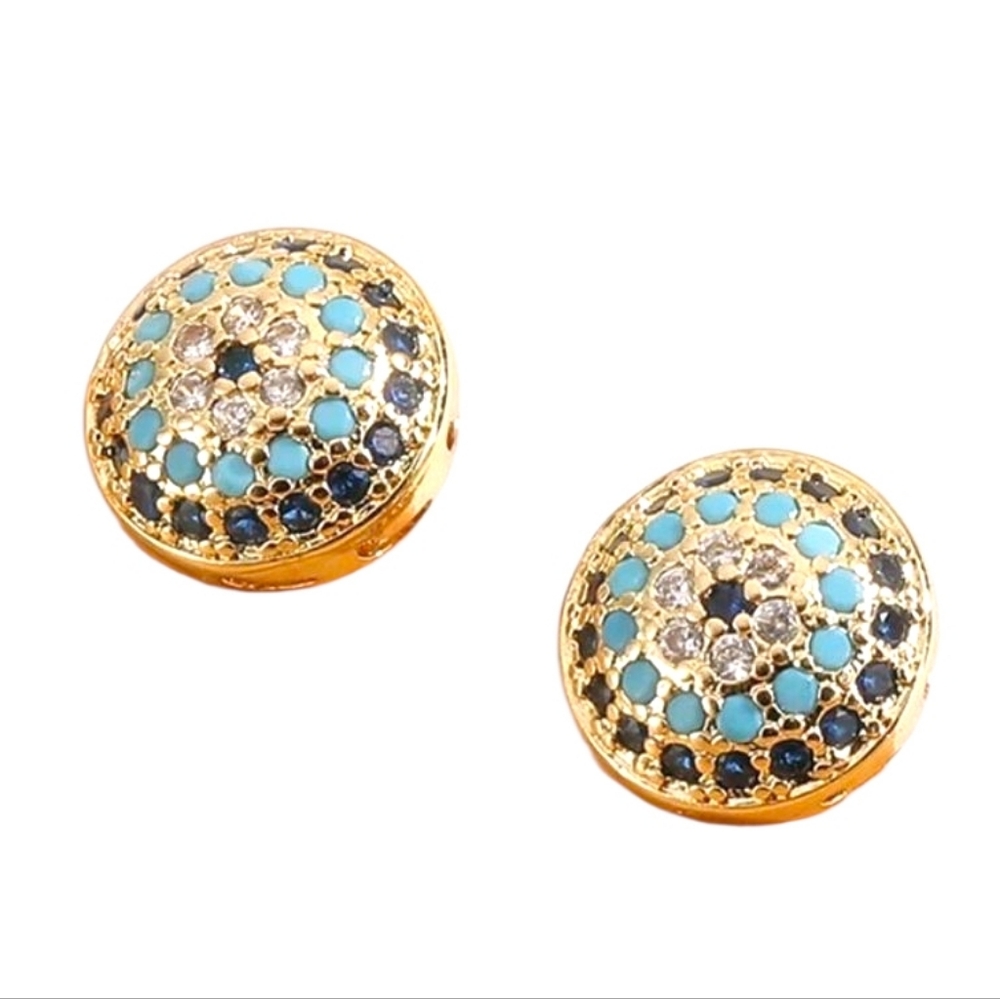 Vintage Evil Eye Stud Earrings - Picture 4 of 8